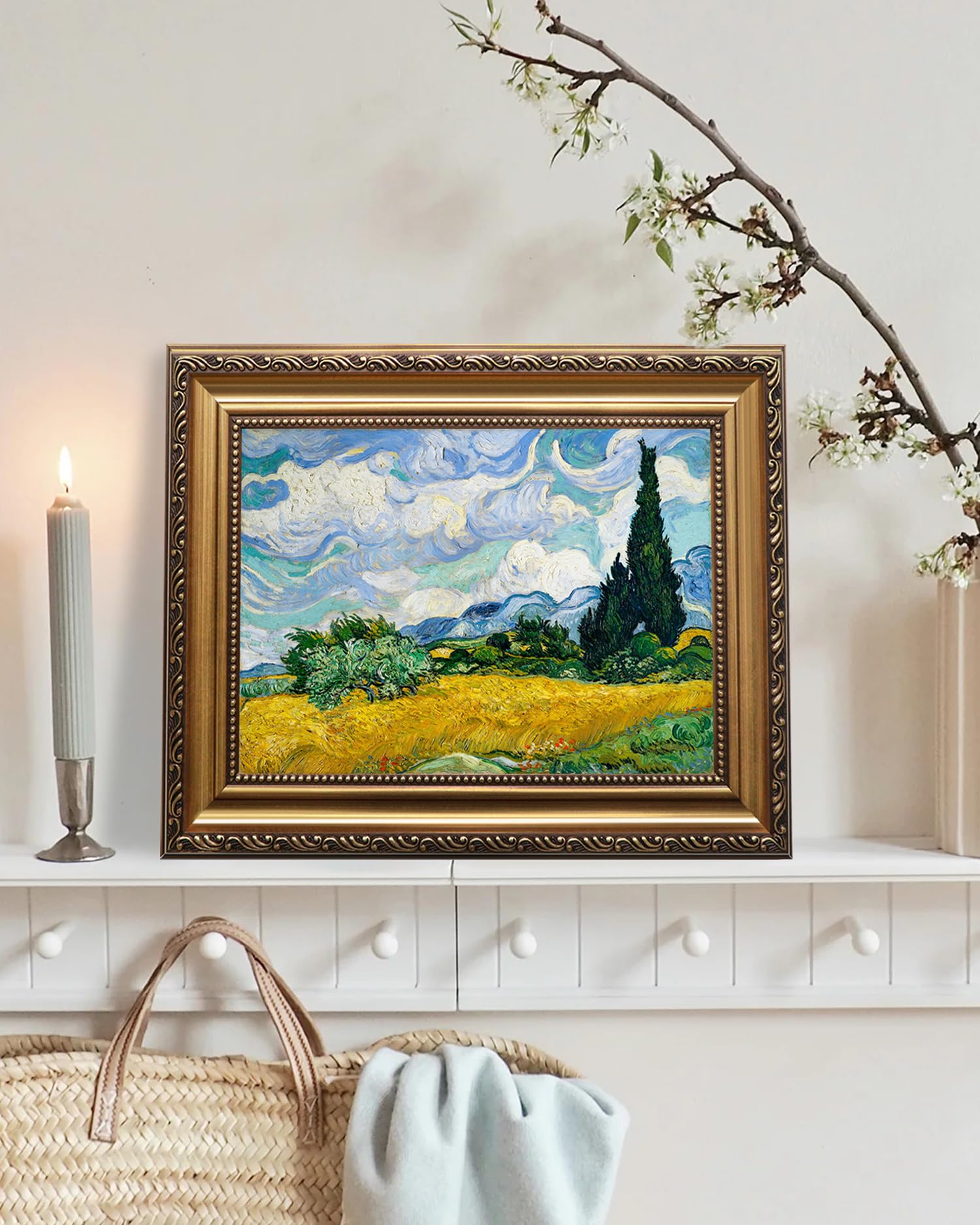 Amazon.com: KBKBART Gold Framed Van Gogh Wall Art, Vintage
